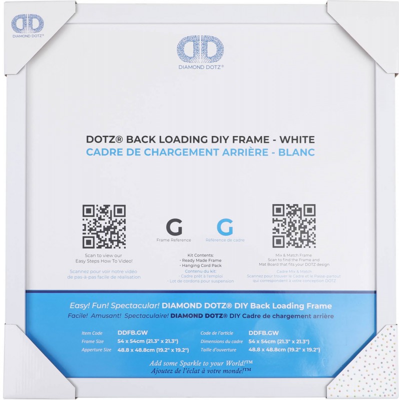 BACK LOADING FRAME G WHITE - 21.30 x 21.30 in