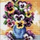 Vase of Pansies