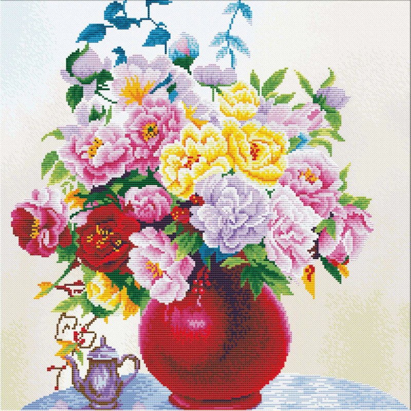 Cabbage Roses in a Vase Cabbage Roses in a Vase