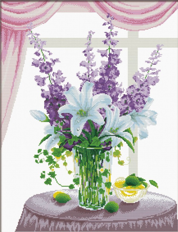 Lillies & Hollyhocks