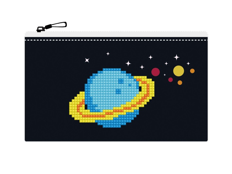 Black Space Zipper Pouch