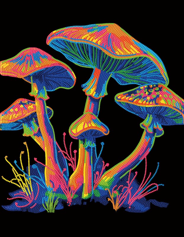 Neon Mushrooms