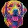 Neon Golden Retriever