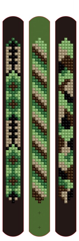 DOTZIES 3 Bracelets Multi Pack Camouflage
