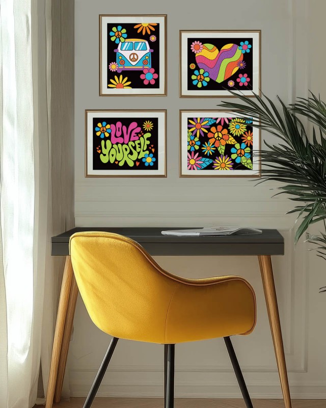 Neon Peace & Love