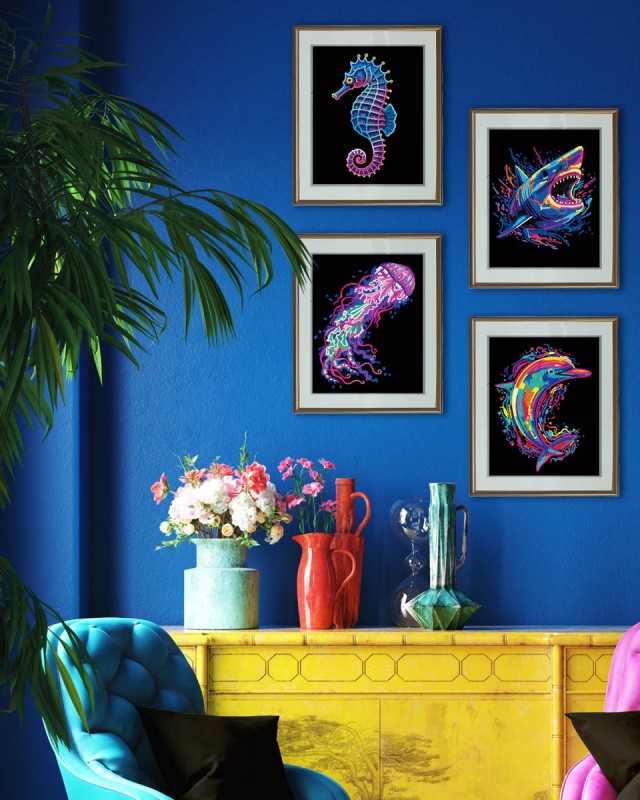 Neon Sea Life