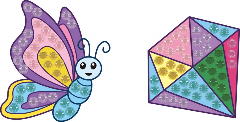 BIG DOTZ ® Stickers Pack 4 Butterfly Sparkle