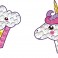 BIG DOTZ ® Stickers Pack 6 Rainbow Unicorn