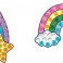 BIG DOTZ® Stickers Pack 7 Star Rainbow
