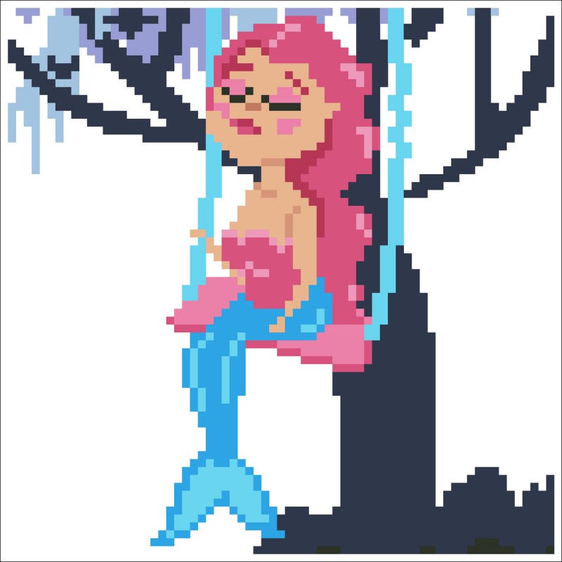 Swinging mermaid