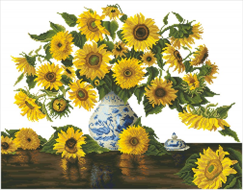DD13.006 - Sunflowers in a china vase