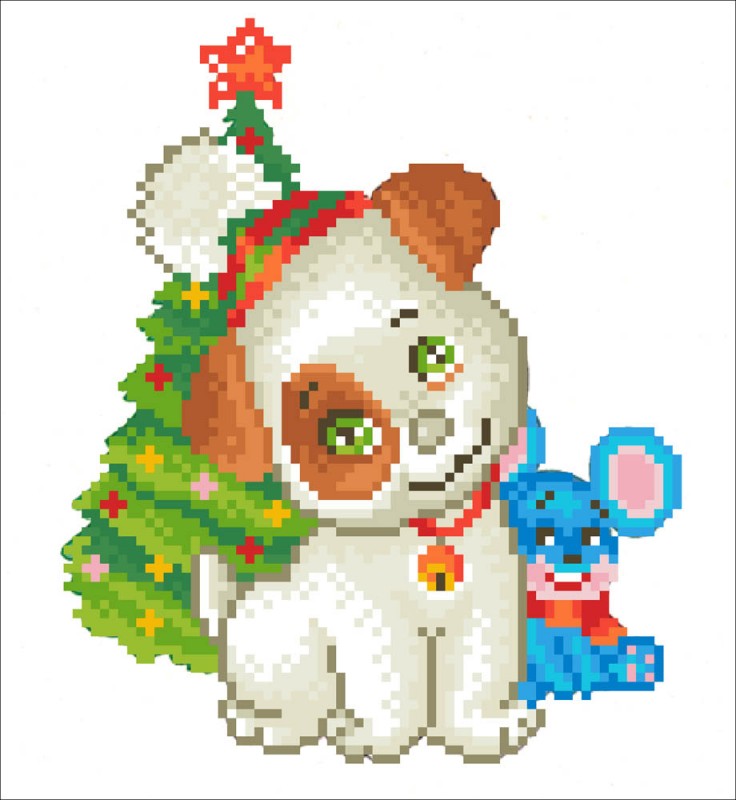 DD3.012 - Christmas Pup & Mouse