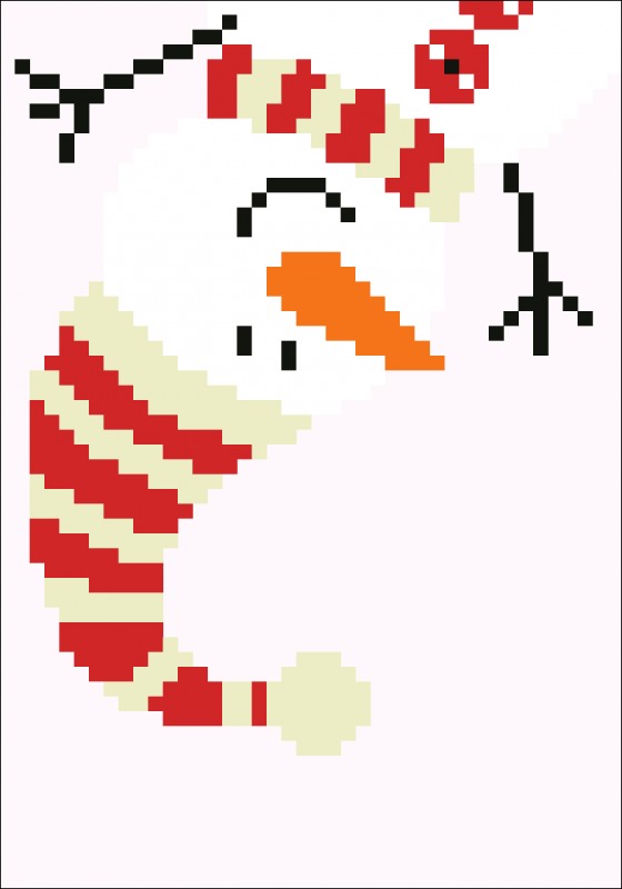 DDG.019 - Greeting Card MERRY CHRISTMAS SNOWMAN