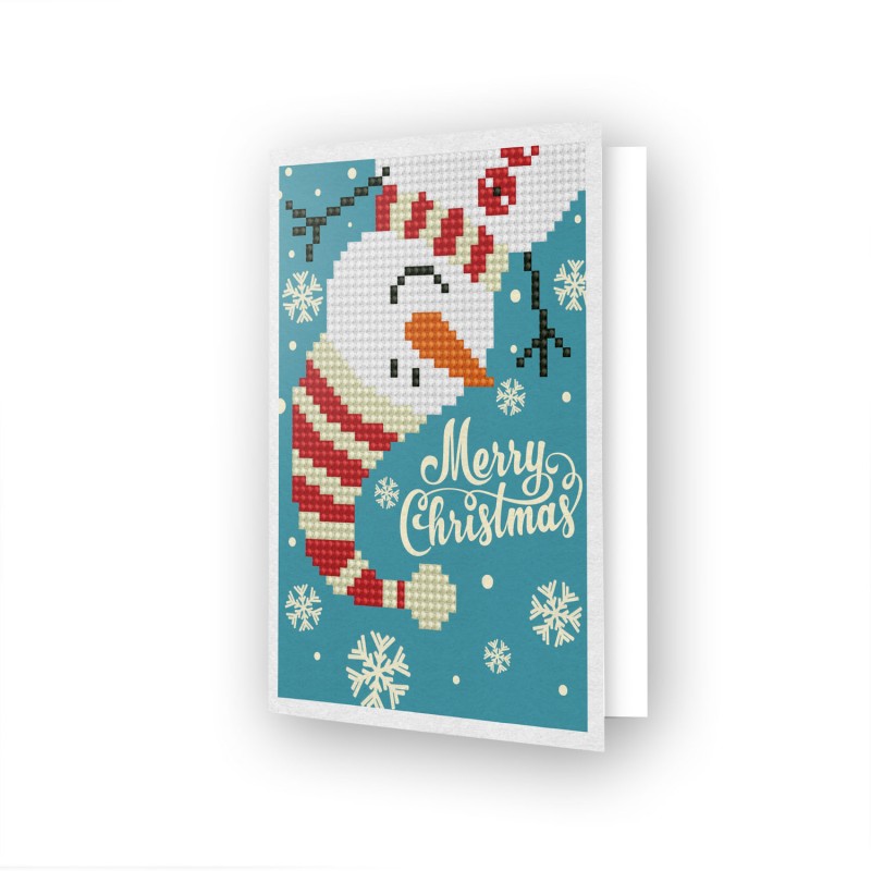 DDG.019 - Greeting Card MERRY CHRISTMAS SNOWMAN