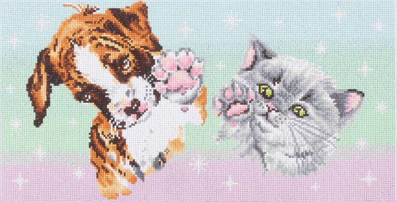 Dog and Cat High Five Dog and Cat High Five