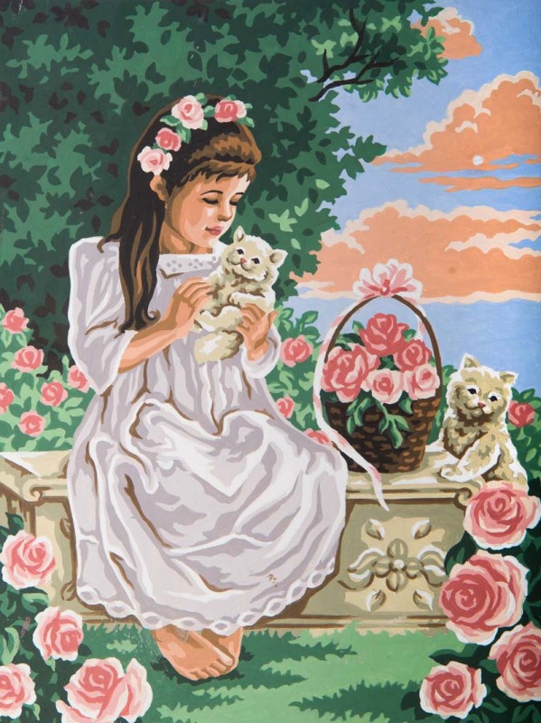 10485 - Girl & Kittens 10485 - Girl & Kittens