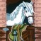 3165 - White Pony in Stable