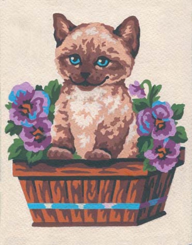 3139 - Kitten in Flower Box 3139 - Kitten in Flower Box
