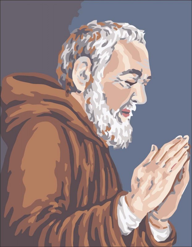 3100 - Padre Pio Praying