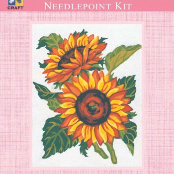 Elsa Williams Needlepoint Pillow Craft Kit Stansfield Pillow 06415  Daffodils Tulips Daisies Petunias Roses DIY Craft Needlepoint Kit 
