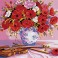 10252 - Violin & Poppies