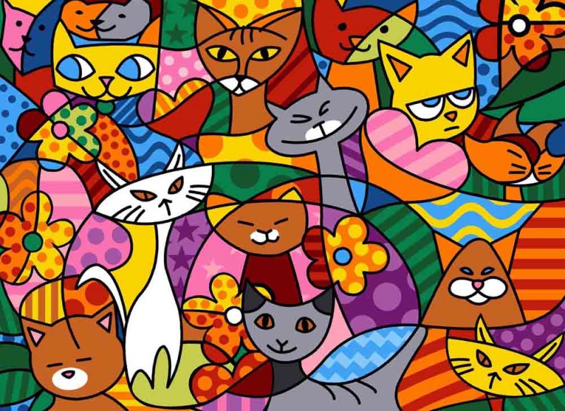 929.599 - Canevas Color Cats