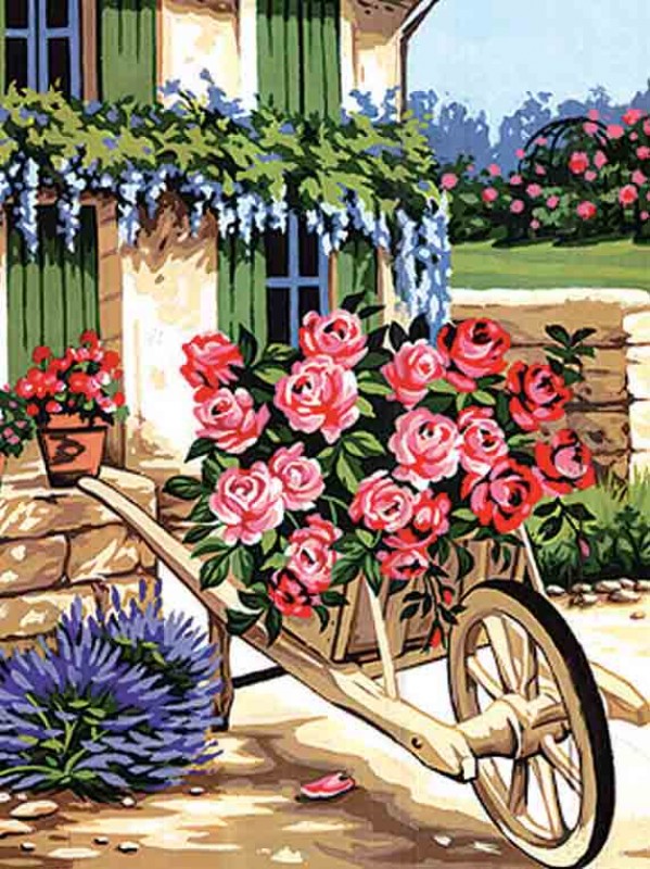 133.3493 - La Brouette De Roses 133.3493 - La Brouette De Roses